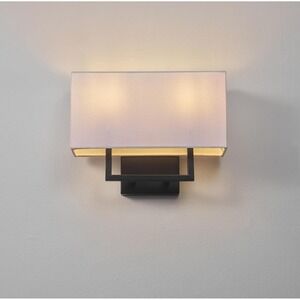 Light Wall Sconce, Matte‎ Black, White Living Room Mounted Bedside Lamp